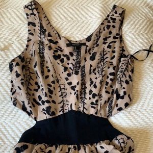 Leopard print long dress